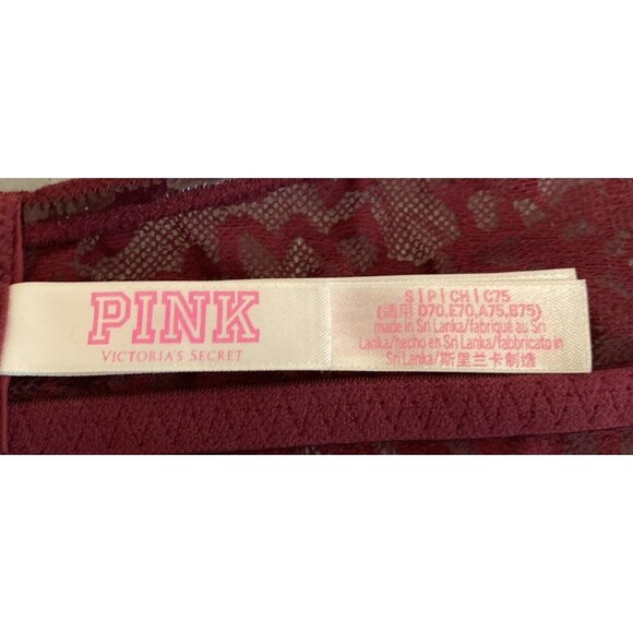 Victoria’s Secret PINK Eyelash Lace Push-up Bralette Halter  Small Wireless Bra - Picture 4 of 4